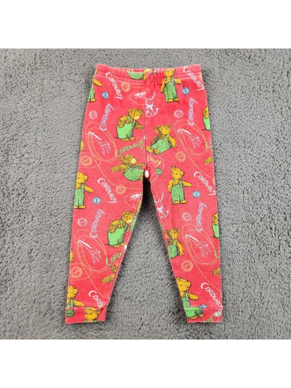 VTG Corduroy Bear Don Freeman Childrens Book Pajamas Pants Size 24 Months Cotton